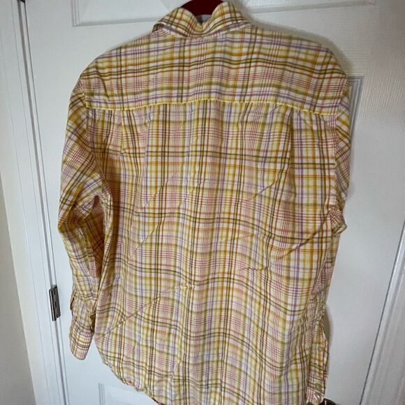 William W yellow size medium mens button up shirt - Picture 2 of 4